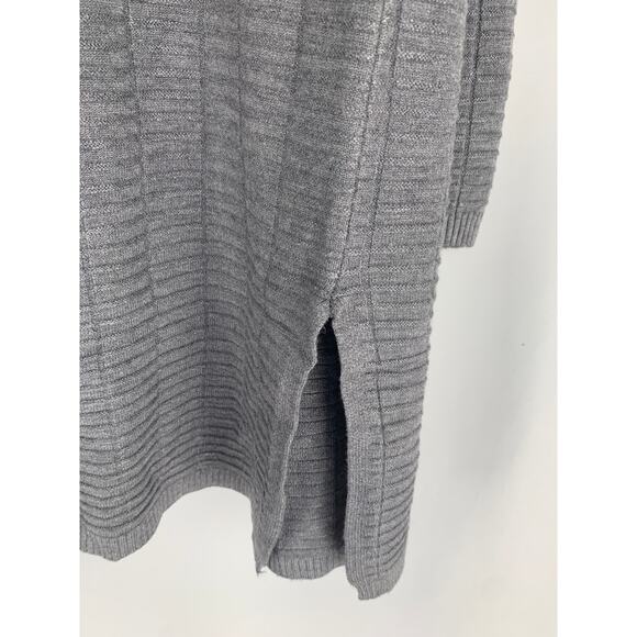 QED London Longline Open Front Cardigan Womens XS Grey Pockets New Long Sleeves - Picture 6 of 7